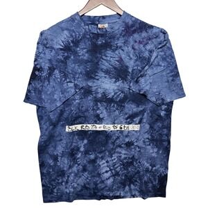 Clay Hill Dry Goods Blue Tie Dye T-Shirt Mens XXL Made in USA Vintage Style Tee